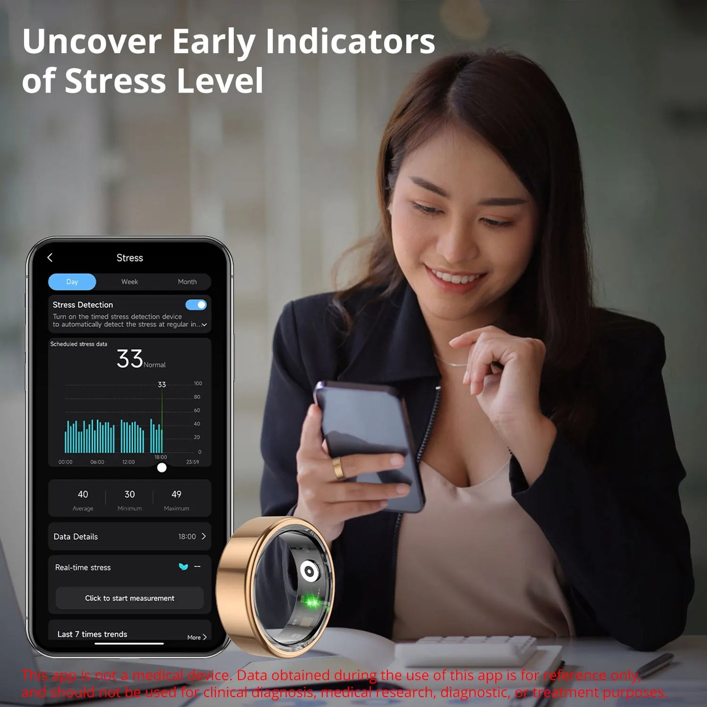 2024 R02 Smart Ring with Charging Case for Men and Women, 39-Day Battery Life, Health Monitoring, 5ATM Waterproof Rating
