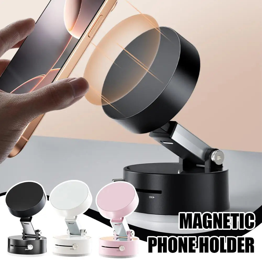 Stick Anywhere Magnetic Phone Holder – 2025 Best-Selling 360° Foldable Mount with Double Suction Power