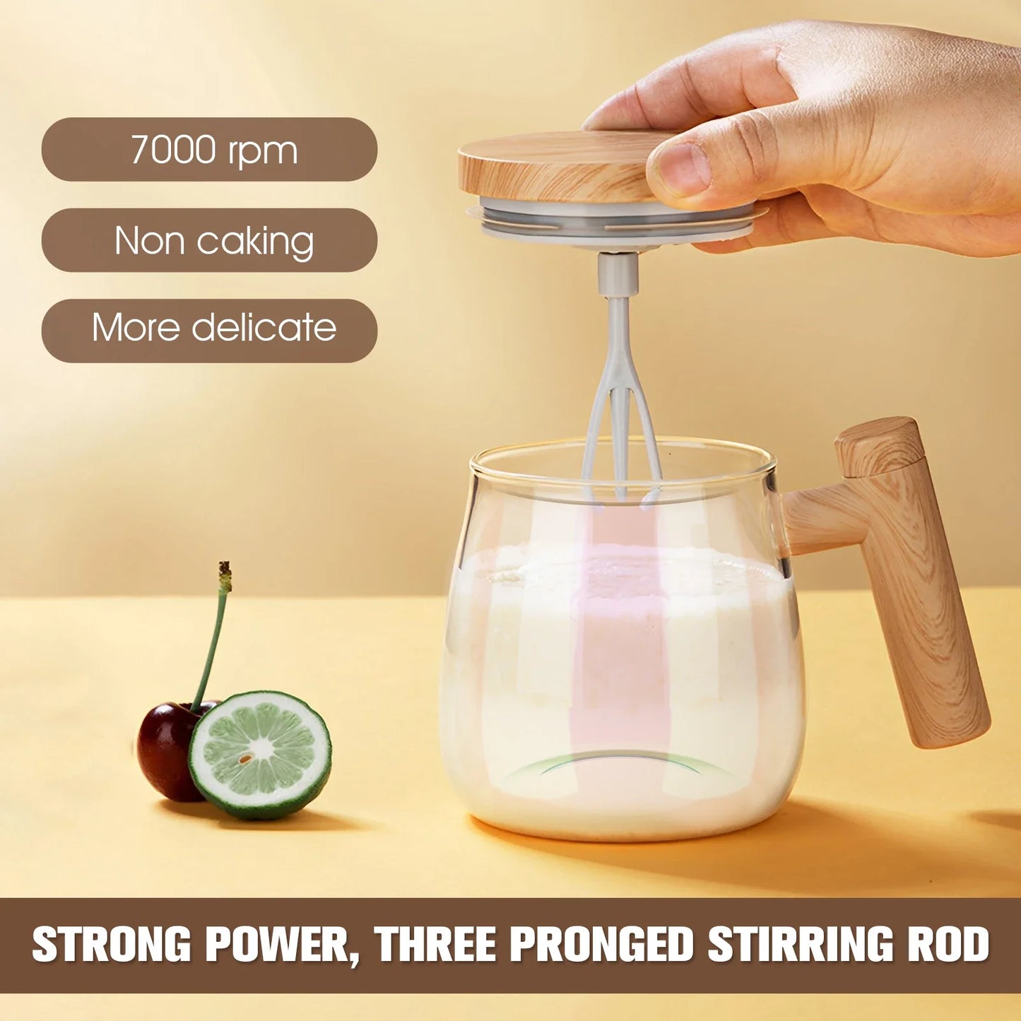 High-Speed 400ML Self-Stirring Mug - 7000RPM Electric Mix Cup for Effortless Coffee, Milk & Protein Mixing
