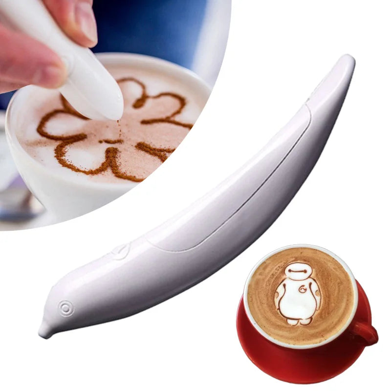 Electrical Coffee & Spice Art Pen – Perfect Tool for Latte, Cake Decoration & Barista Creations