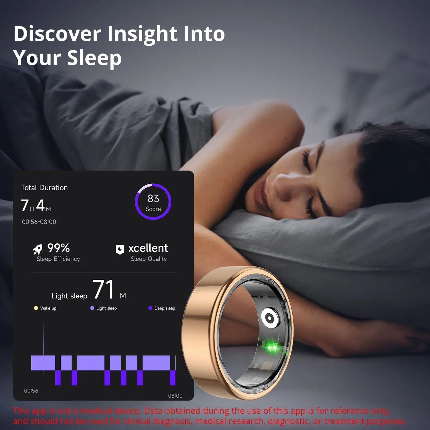 2024 R02 Smart Ring with Charging Case for Men and Women, 39-Day Battery Life, Health Monitoring, 5ATM Waterproof Rating