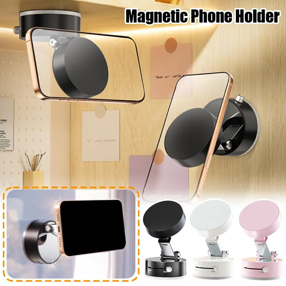 Stick Anywhere Magnetic Phone Holder – 2025 Best-Selling 360° Foldable Mount with Double Suction Power