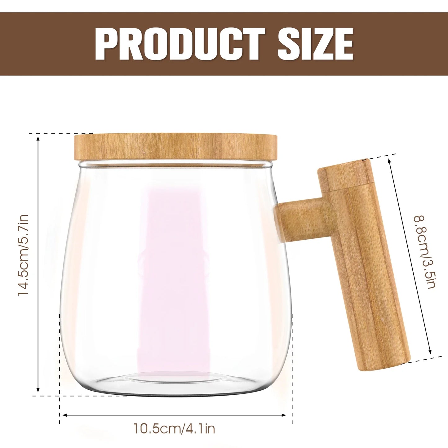 High-Speed 400ML Self-Stirring Mug - 7000RPM Electric Mix Cup for Effortless Coffee, Milk & Protein Mixing