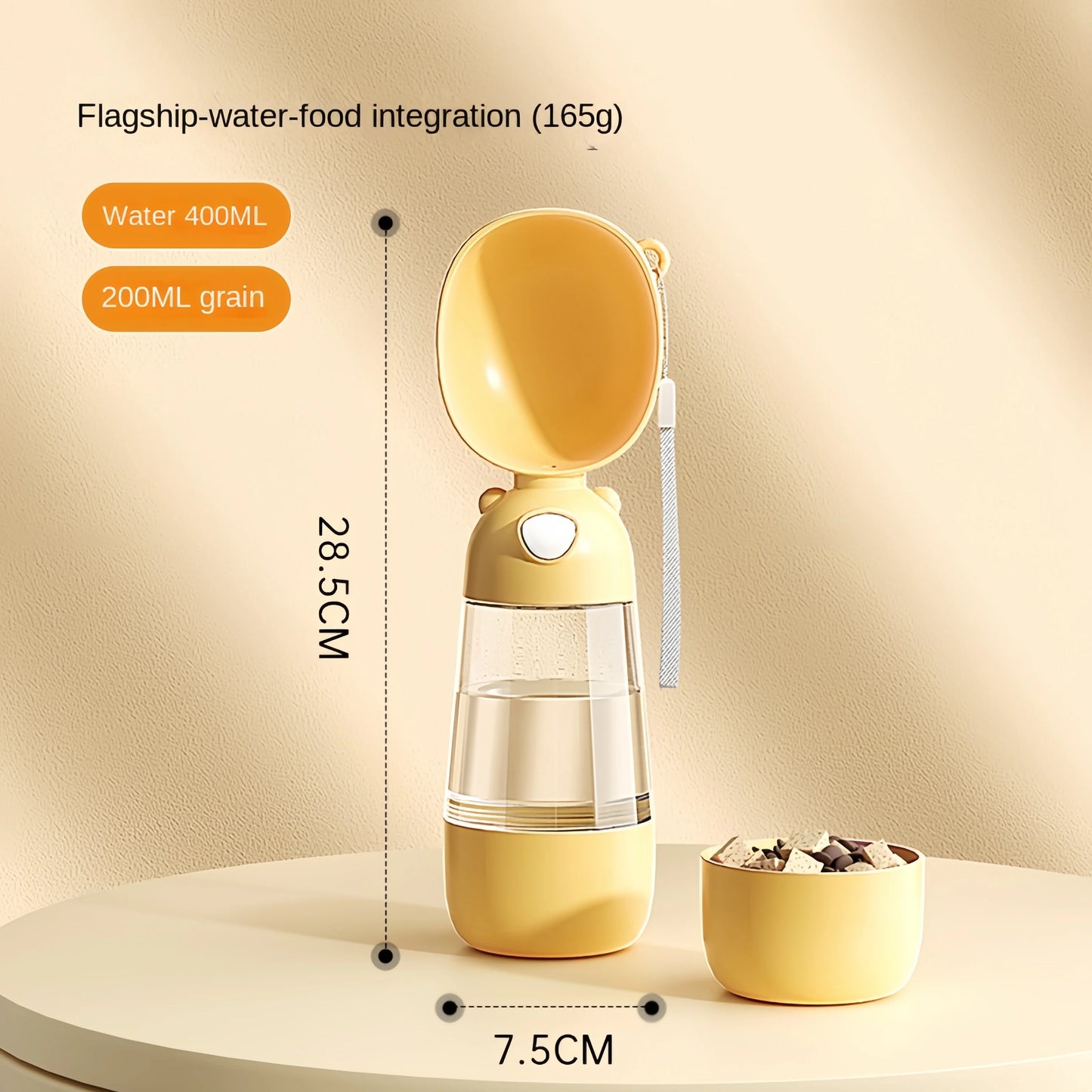 Travel-Friendly Dog Water Bowl & Food Dispenser - Portable Pet Water Cup for Dogs and Cats