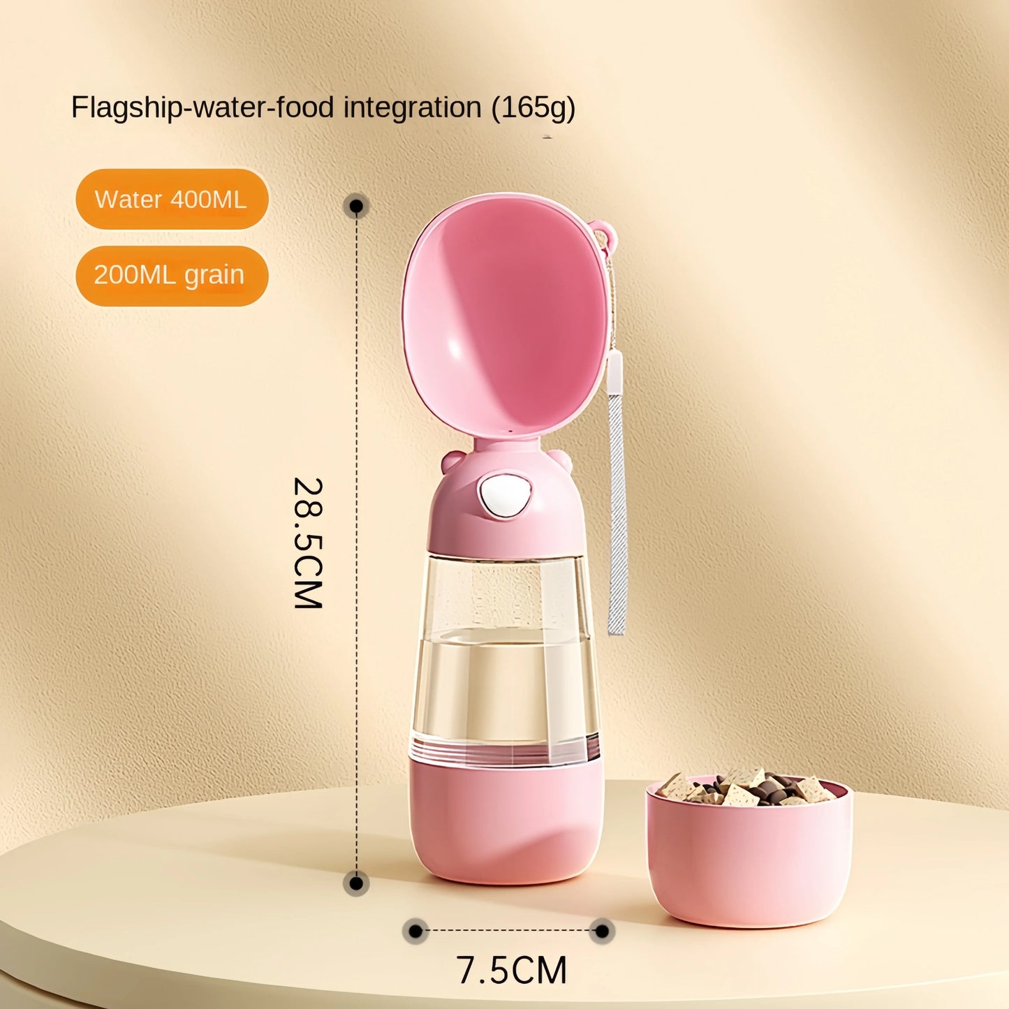 Travel-Friendly Dog Water Bowl & Food Dispenser - Portable Pet Water Cup for Dogs and Cats