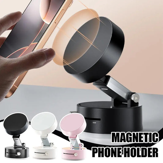 Stick Anywhere Magnetic Phone Holder – 2025 Best-Selling 360° Foldable Mount with Double Suction Power