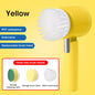 Electric Cordless Spin Scrubber with Five Replaceable Brush Heads for Efficient Bathroom Cleaning