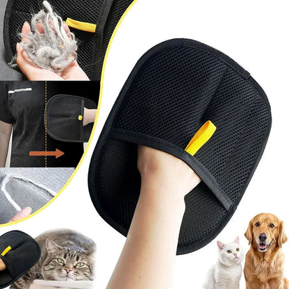 Pet Electrostatic Hair Removal Brush with Water-Washable Glove and Bristles for Effective Hair and Debris Cleaning