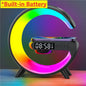 Wireless Charging Stand with Integrated Speaker, TF Card Slot, RGB Night Light, Alarm Clock, and Fast Charging Dock for iPhone, Samsung, and Xiaomi Devices