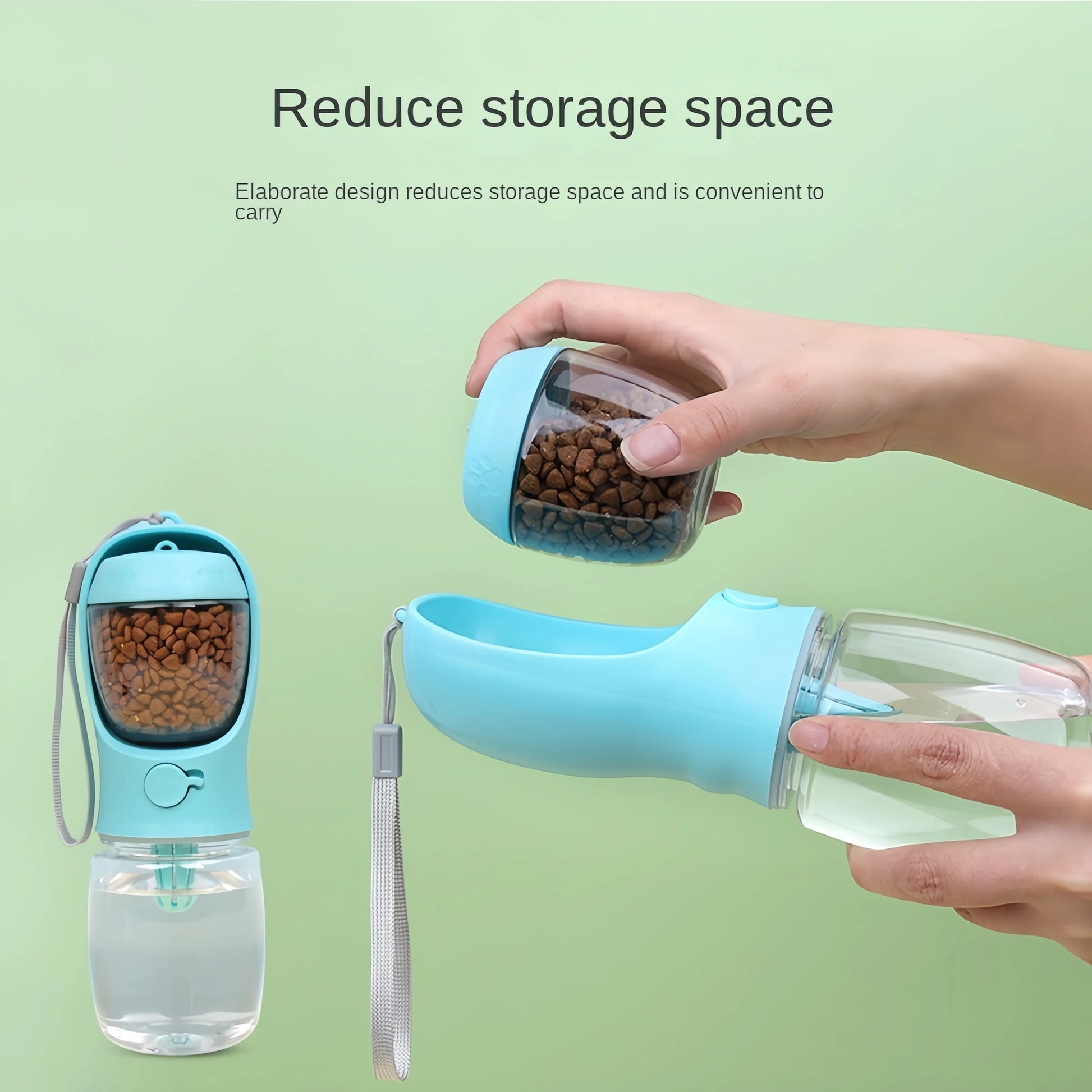 Travel-Friendly Portable Water Bottle & Food Container for Dogs and Cats - Ideal for Outdoor Adventures!