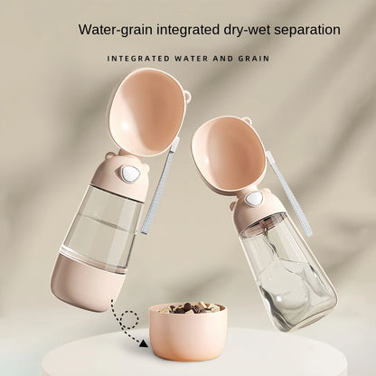 Travel-Friendly Dog Water Bowl & Food Dispenser - Portable Pet Water Cup for Dogs and Cats