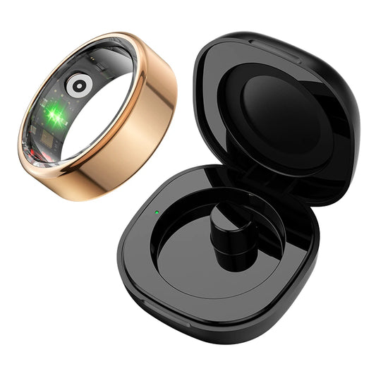 2024 R02 Smart Ring with Charging Case for Men and Women, 39-Day Battery Life, Health Monitoring, 5ATM Waterproof Rating