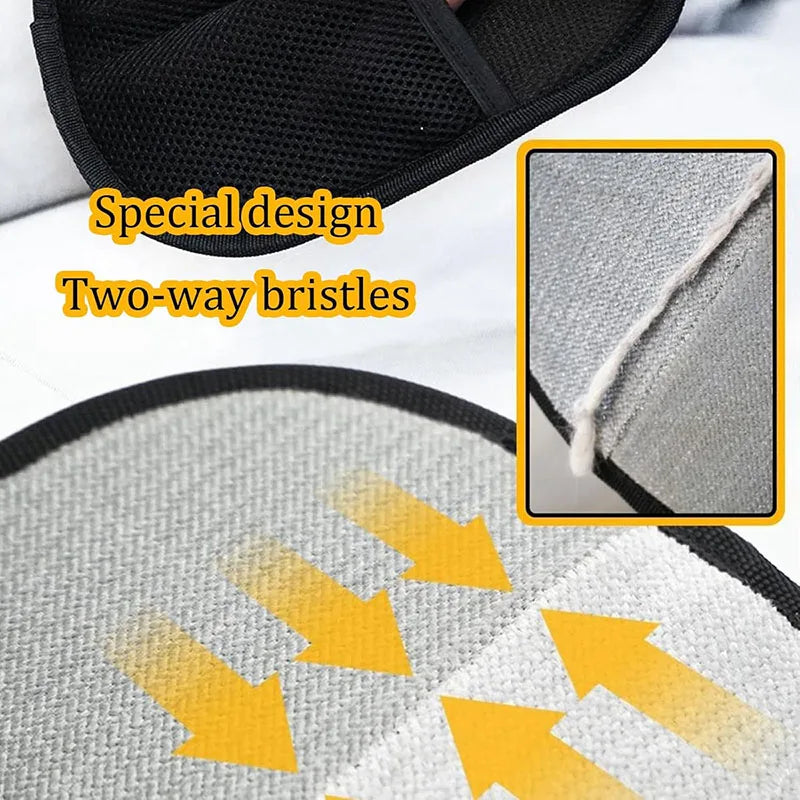 Pet Electrostatic Hair Removal Brush with Water-Washable Glove and Bristles for Effective Hair and Debris Cleaning